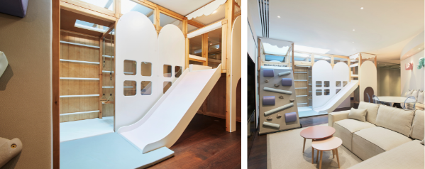 elegant playroom with HIMACS Solid surface