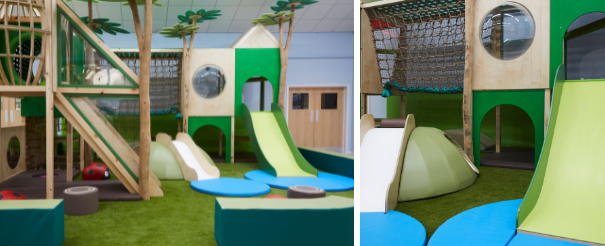 elegant playroom with HIMACS 3