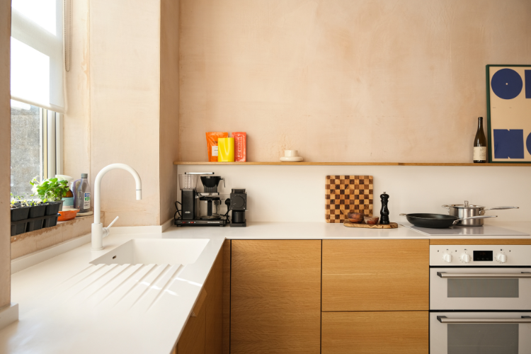 Warm minimalism in Glasgow_ a Japandi style kitchen with HIMACS