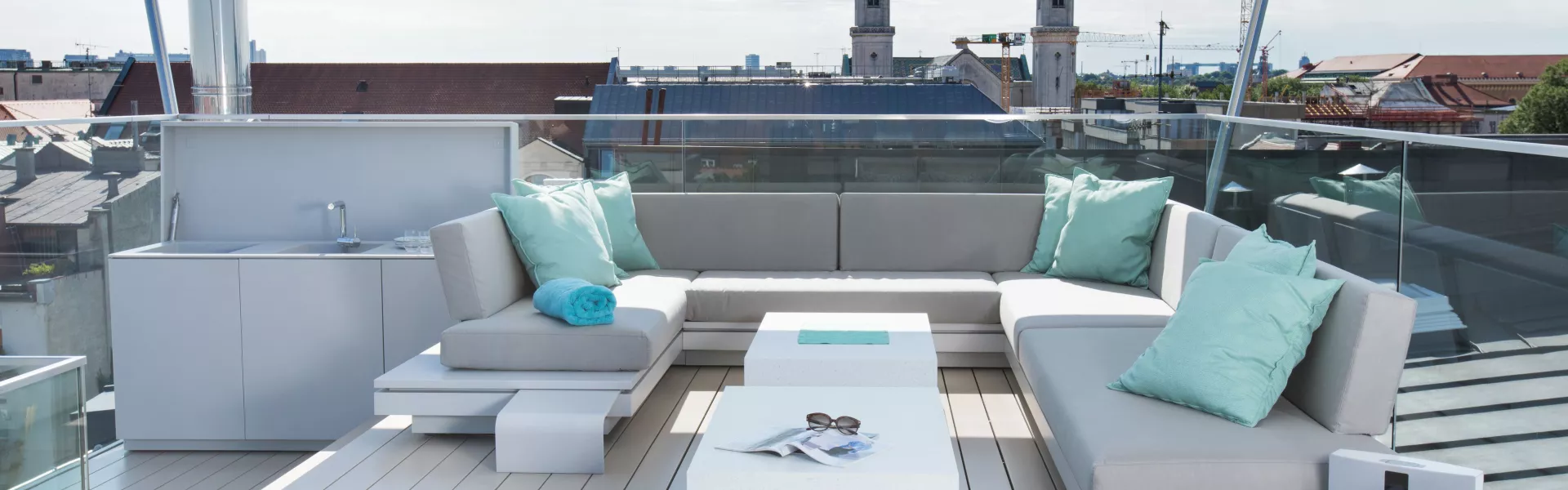 Luxusdachterrasse in München aus HIMACS
