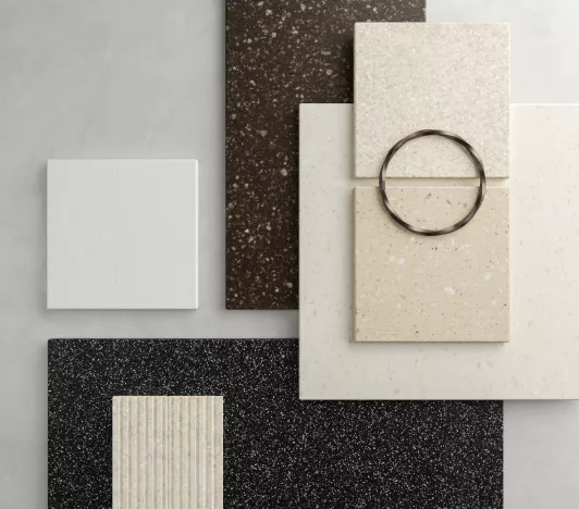 Granite, Perna, Quartz, Sand & Pearl