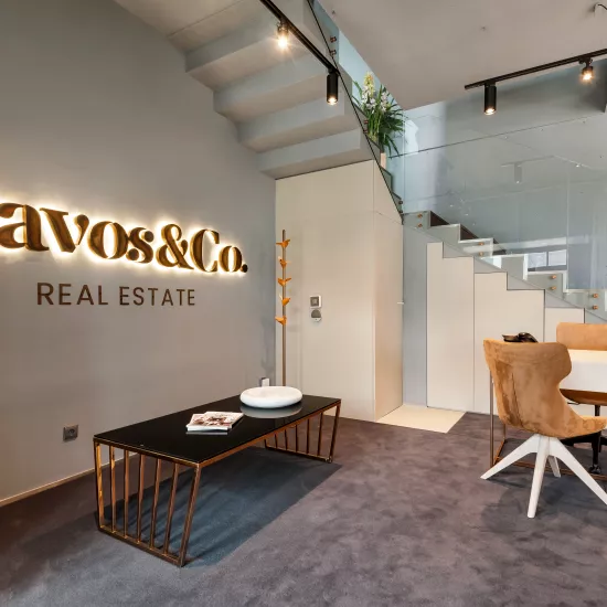 The ethereal aesthetics of HIMACS Pavia in a chic, industrial office design