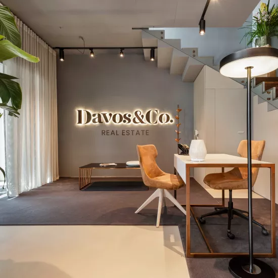 The ethereal aesthetics of HIMACS Pavia in a chic, industrial office design