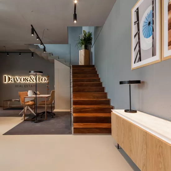 The ethereal aesthetics of HIMACS Pavia in a chic, industrial office design