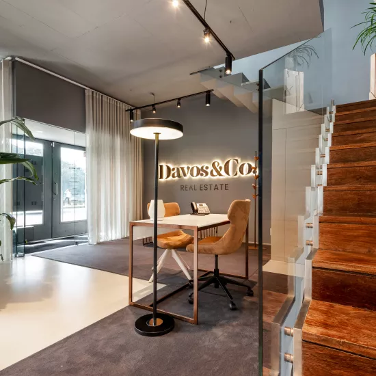The ethereal aesthetics of HIMACS Pavia in a chic, industrial office design