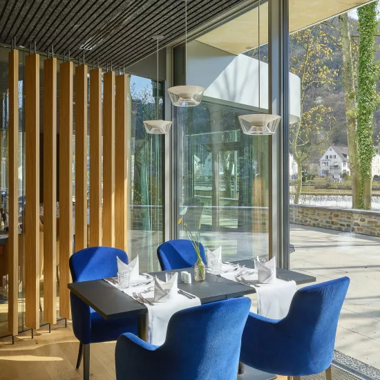HIMACS in the Sanremo shade welcomes guests to the Emser ThermenHotel in Germany