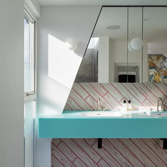 Block Party: HIMACS helps to bring a showstopping kitchen to vibrant and colourful life