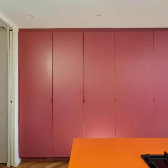 Block Party: HIMACS helps to bring a showstopping kitchen to vibrant and colourful life