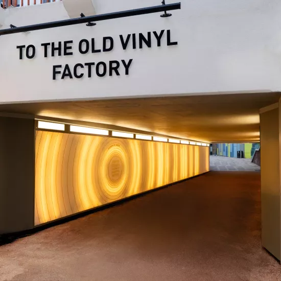 Recording community history: Backlit HIMACS clads the ‘Sounds of Hayes’ underpass