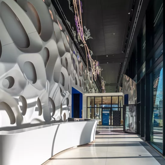 “Bionic Wall” project by Eva Jiřičná, with HIMACS
