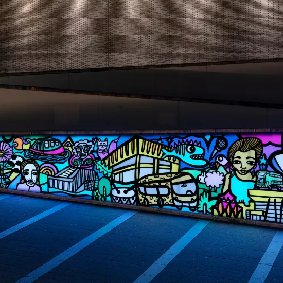 Urban Art with Heart:  HIMACS Powers Stuart Melrose and Kev Munday’s Colourful Tribute to Reading