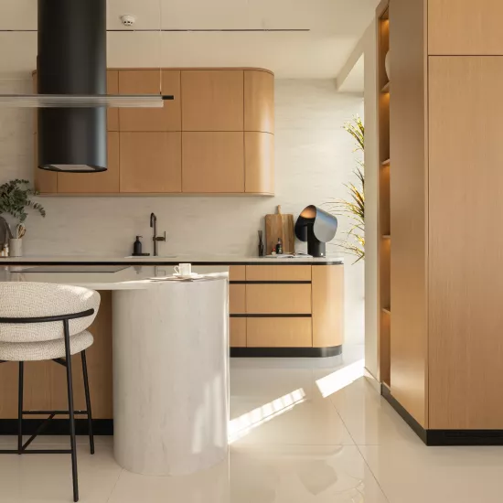 HIMACS adds serenity and elegance to this light-filled family penthouse in Belgrade