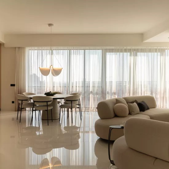 HIMACS adds serenity and elegance to this light-filled family penthouse in Belgrade