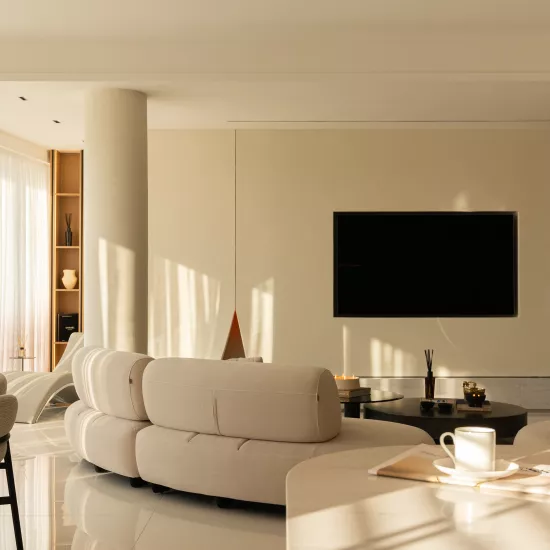 HIMACS adds serenity and elegance to this light-filled family penthouse in Belgrade