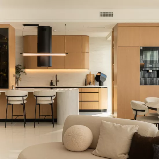 HIMACS adds serenity and elegance to this light-filled family penthouse in Belgrade