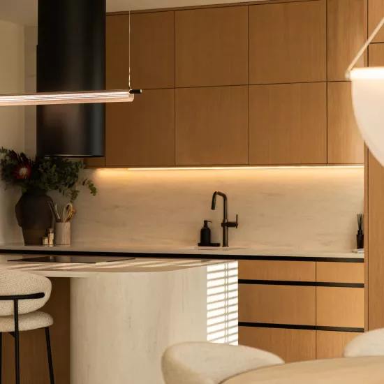 HIMACS adds serenity and elegance to this light-filled family penthouse in Belgrade