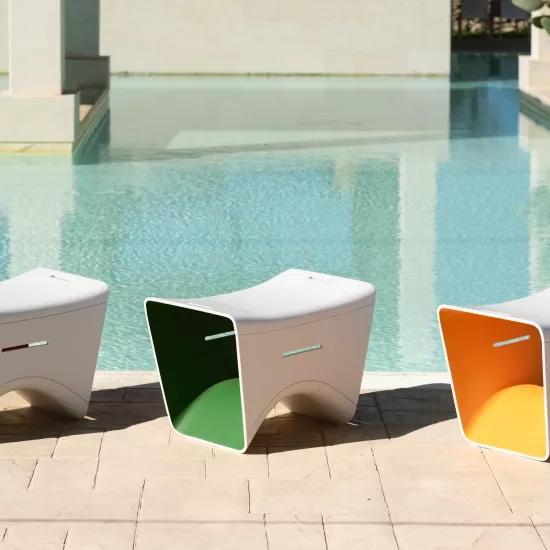 The Principessa Stool: A new design in HIMACS with a playful and versatile spirit 