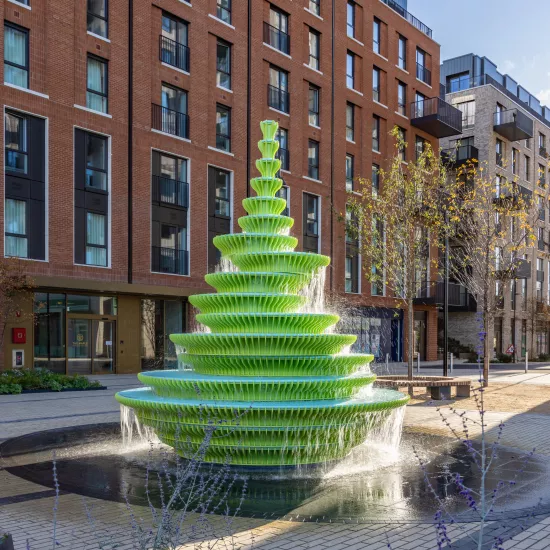 Sculpting Water: NEON Designs a Landmark Fountain with HIMACS