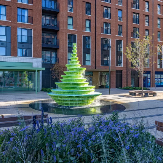 Sculpting Water: NEON Designs a Landmark Fountain with HIMACS