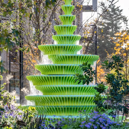 Sculpting Water: NEON Designs a Landmark Fountain with HIMACS