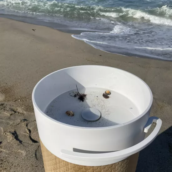 Circle: A bespoke freestanding washbasin shaped by  ANG and HIMACS