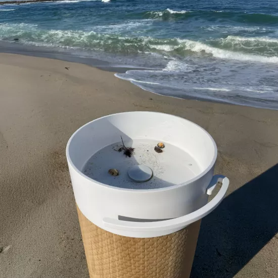 Circle: A bespoke freestanding washbasin shaped by  ANG and HIMACS