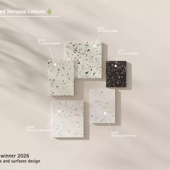 HIMACS Terrazzo Designs Receive  Red Dot Design Award 2026