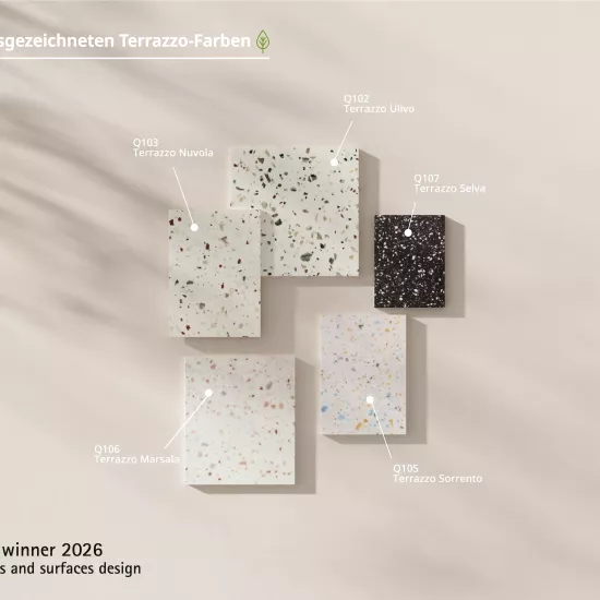 HIMACS Terrazzo Designs Receive  Red Dot Design Award 2026