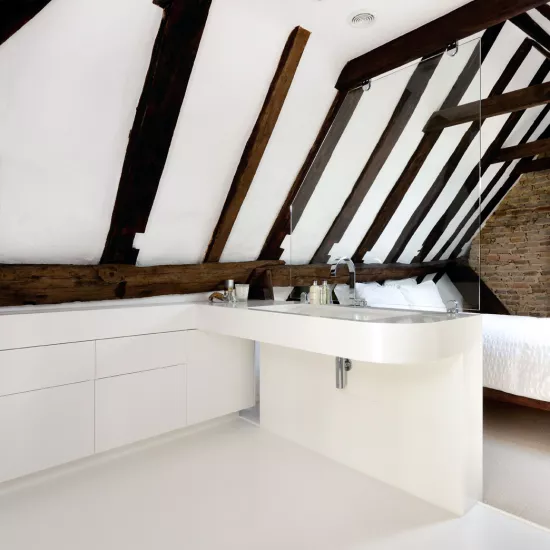 HIMACS: Barn Conversion Wet-room in West Sussex