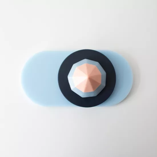 A splash of colour in the bathroom from Not Only White and HIMACS