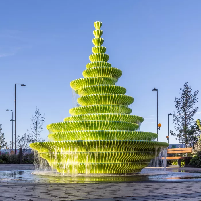 Sculpting Water: NEON Designs a Landmark Fountain with HIMACS