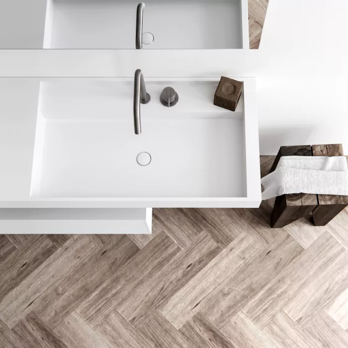 HIMACS: Klare Linien und der moderne Style der Waschbecken des Designers Baths by Clay