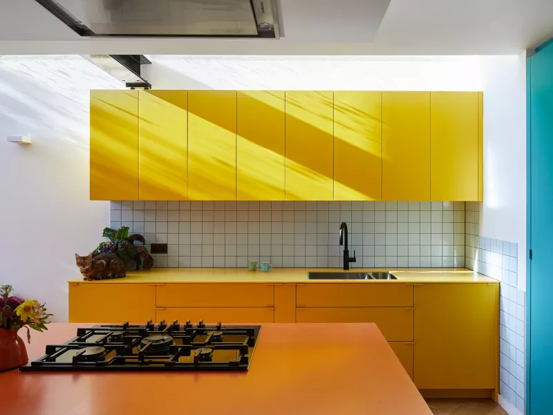 Block Party: HIMACS helps to bring a showstopping kitchen to vibrant and colourful life
