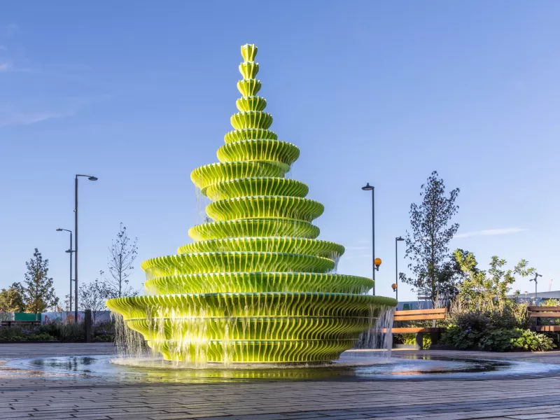 Sculpting Water: NEON Designs a Landmark Fountain with HIMACS