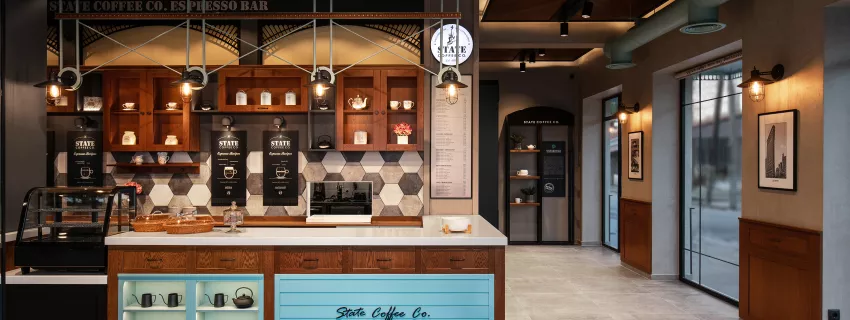 HIMACS en el café State Coffee Co., inspirado en la Nueva York de los años 30
