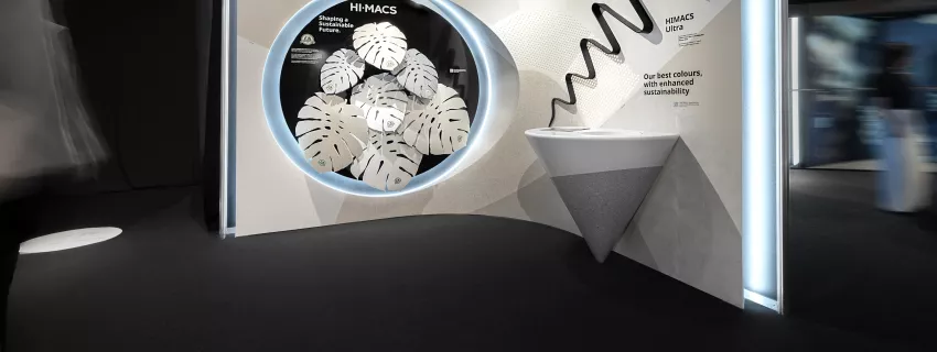 HIMACS se une a COAST Office para presentar un diseño escultural realizado en tonalidades con contenido reciclado durante Architect@Work