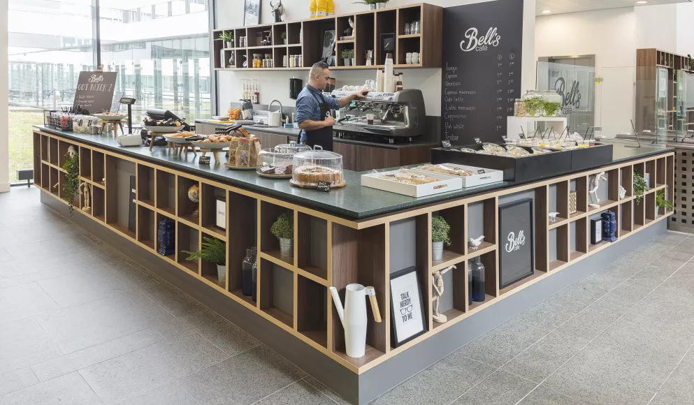 HIMACS: Bells Café for KPN offices in Amsterdam