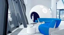 Gagarin Airport - Location Saratov, Russia – Design VIP Lounge: VOX Architects - VIP Lounge fabrication: Smile - Photo credit: © Sergey Ananiev