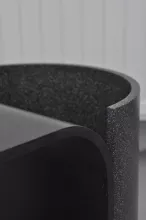 OS Δ OOS “Arc” furniture collection - Design: OS Δ OOS - Fabrication: Bone Solid - Material: HI-MACS® G009 Black Sand, G010 Black Pearl - Photo credit: ©Patrick Meis - Material supplier: Baars & Bloemhoff, The Netherlands