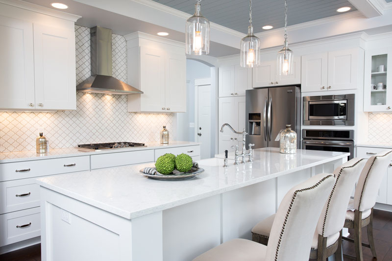 Viatera Cirrus white kitchen countertop design