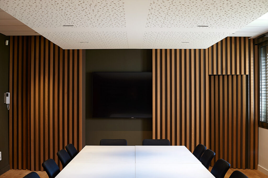 Cmma Headquarter conference room table designed by HIMACS solid surface