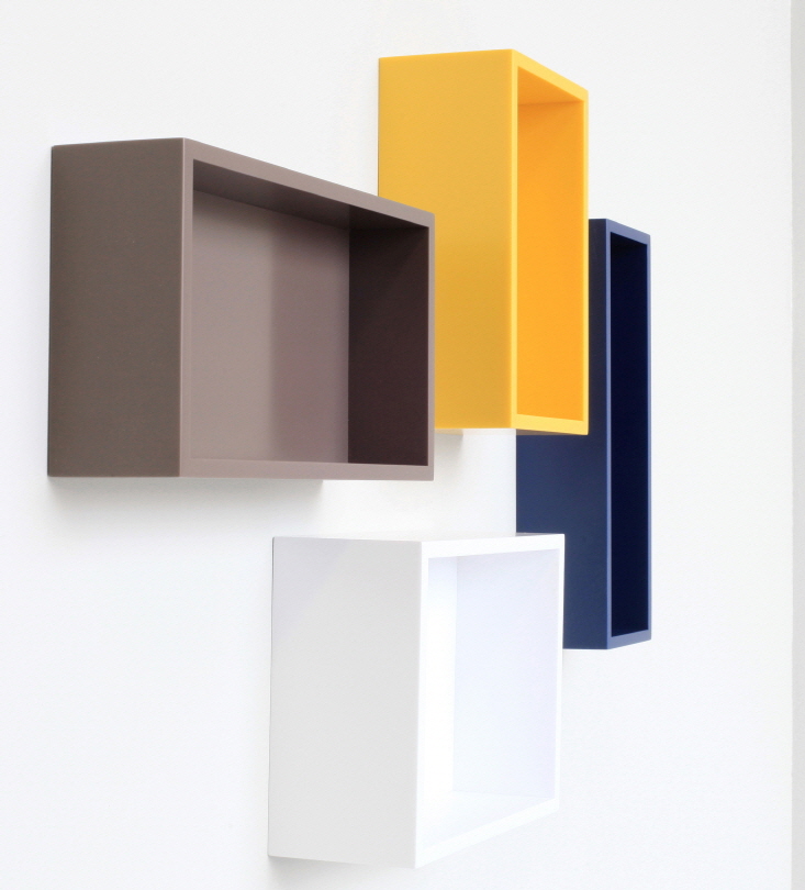 NotOnlyWhite bathroom shelf design by HIMACS solid surface