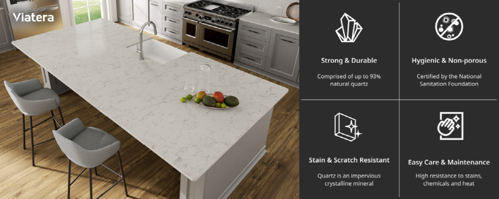 Features and benefits of Viatera quartz