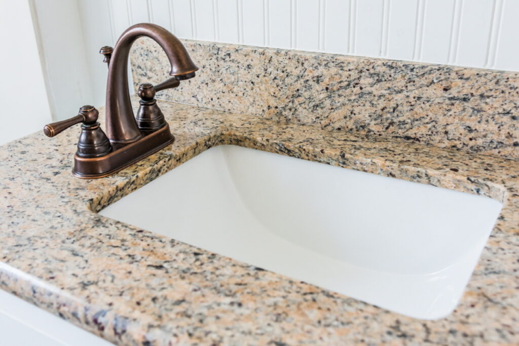 Granite bathroom countertop