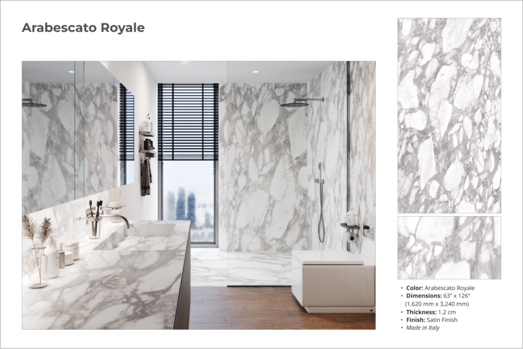 TERACANTO Porcelain Surface - Arabescato Royale