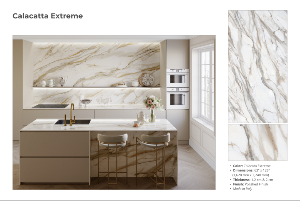 TERACANTO Porcelain Surface - Calacatta Extreme