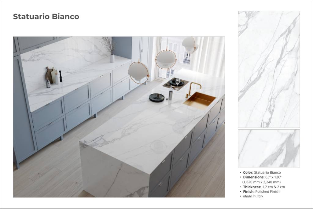 TERACANTO Porcelain Surface - Statuario Bianco