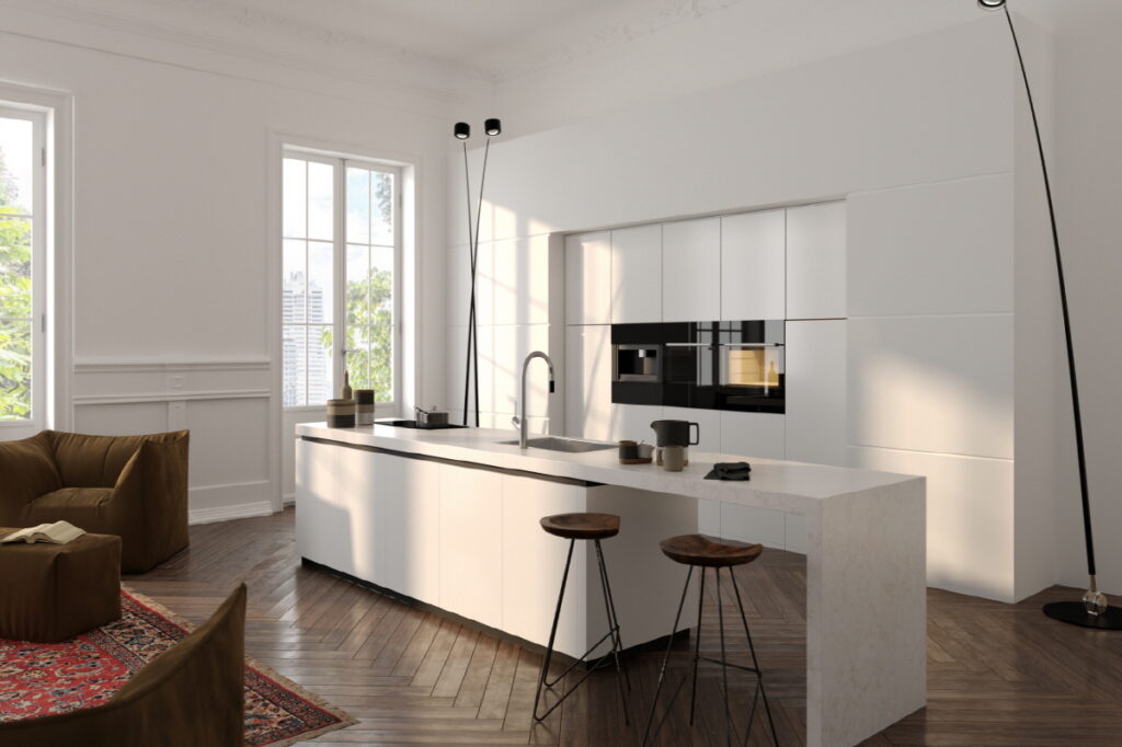 Viatera countertop kitchen for multifamily