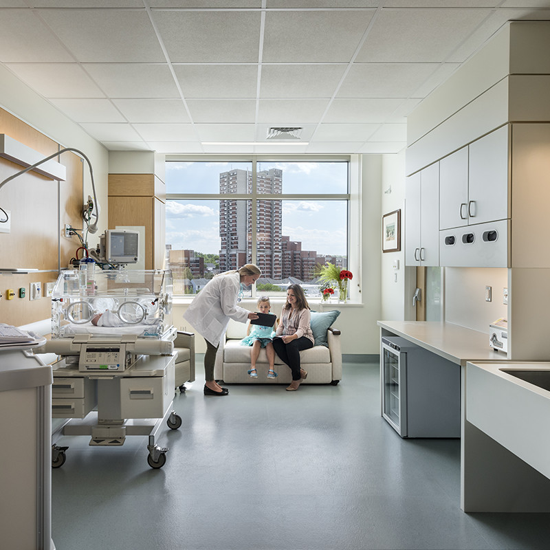 Medical treatment room designed by LX Hausys interior materials 