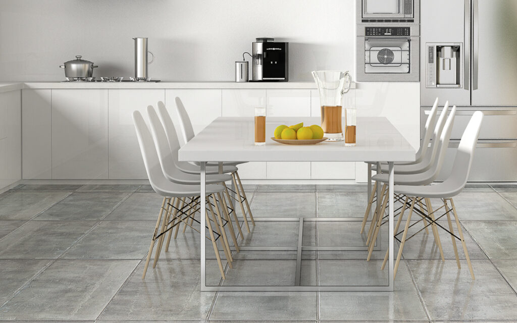 Ceramic Tile Flooring Kitchen Design Idea